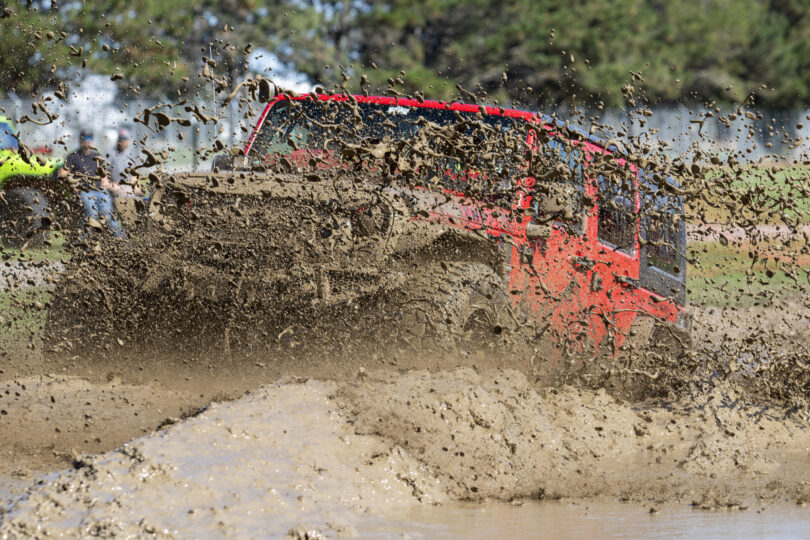 Truck Driving through Mud